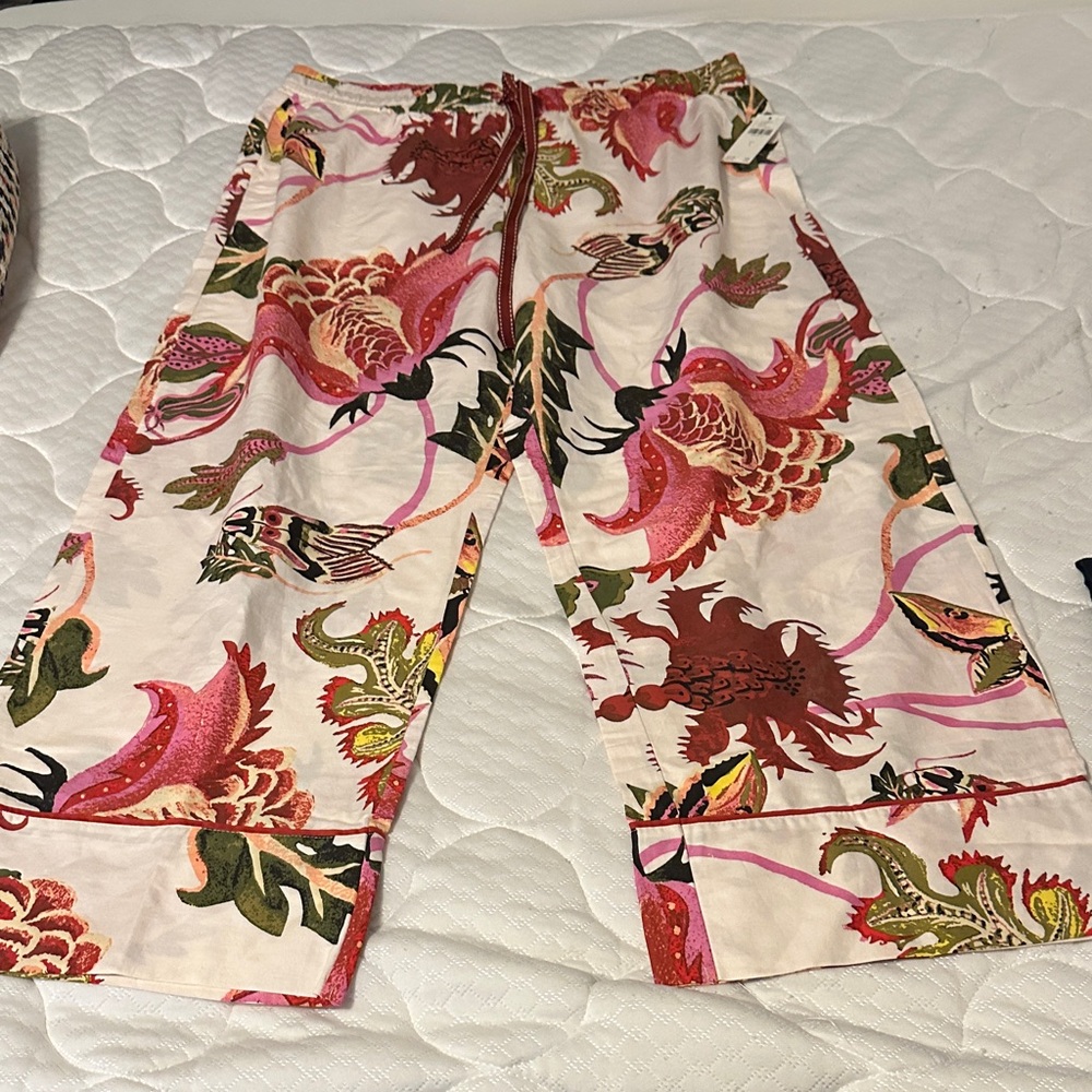 Anthropologie Multicolor Floral Pajama Pants